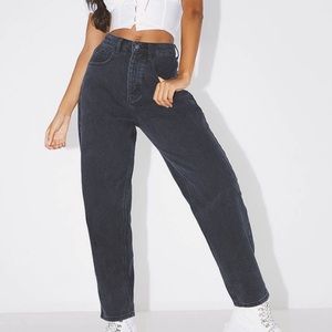 Pretty Little Thing Washed Black Jeans